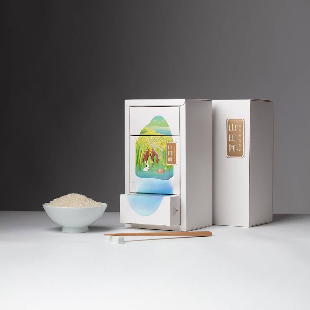 eco-friendly rice box packaging design 