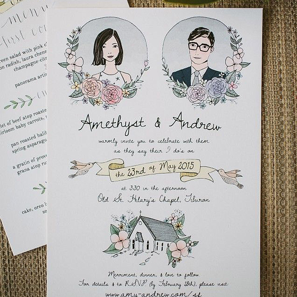 mascot wedding card design (1)