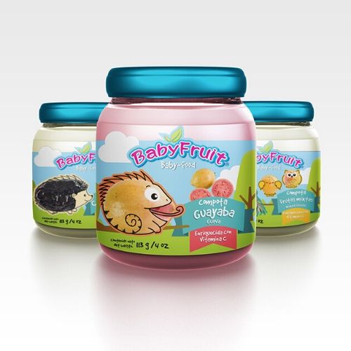 baby food jar label design 