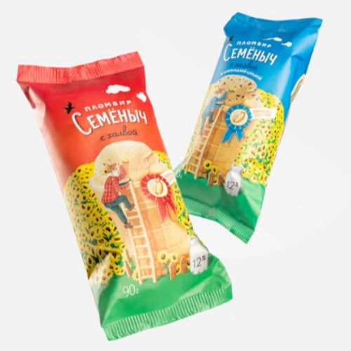 ice cream pouch packaging design 