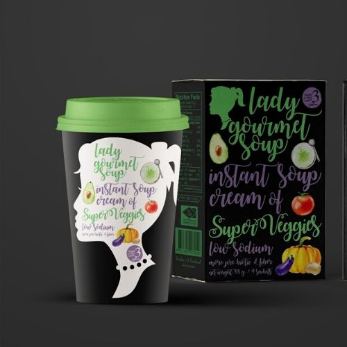 soup cup packaging design