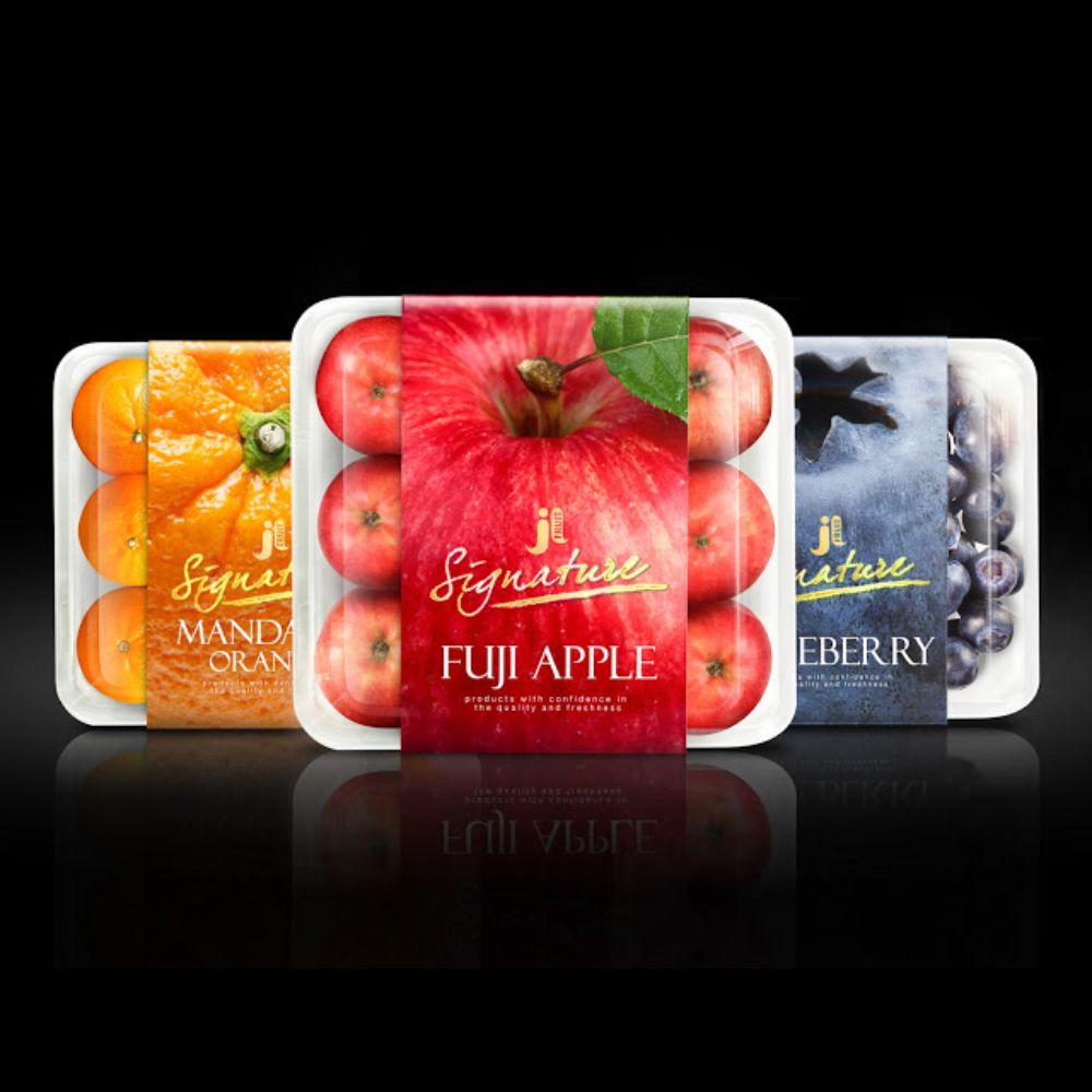 wonderful fruits label design 
