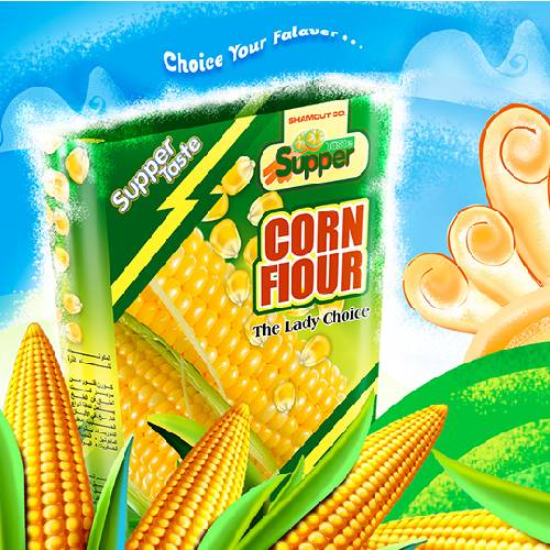 corn flour packaging design 