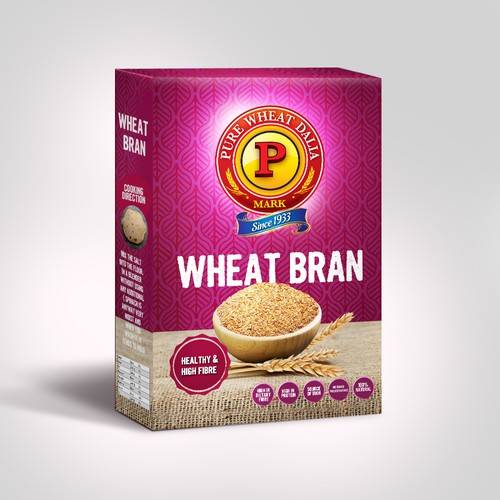 wheat bran box packaging design 