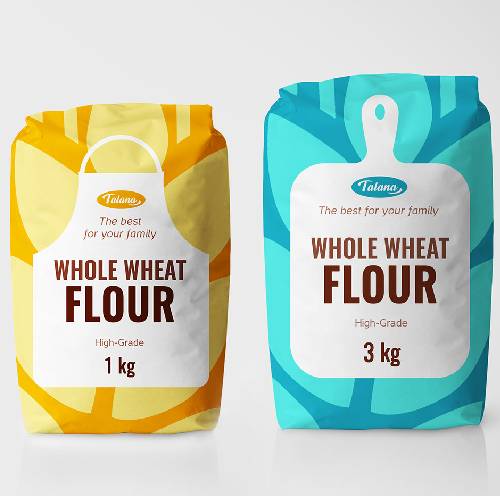 wheat flour packaging design 