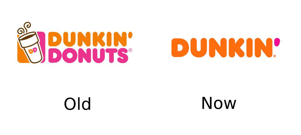 DUNKIN' logo rebranding