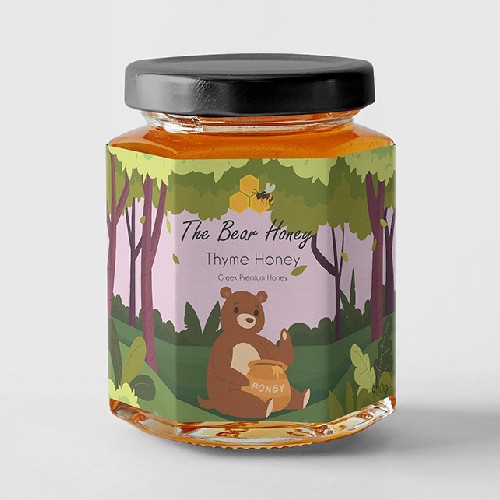 glass jar label design 