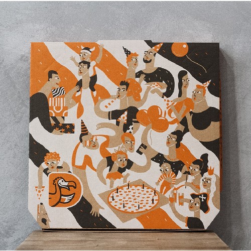 pizza box packaging design 