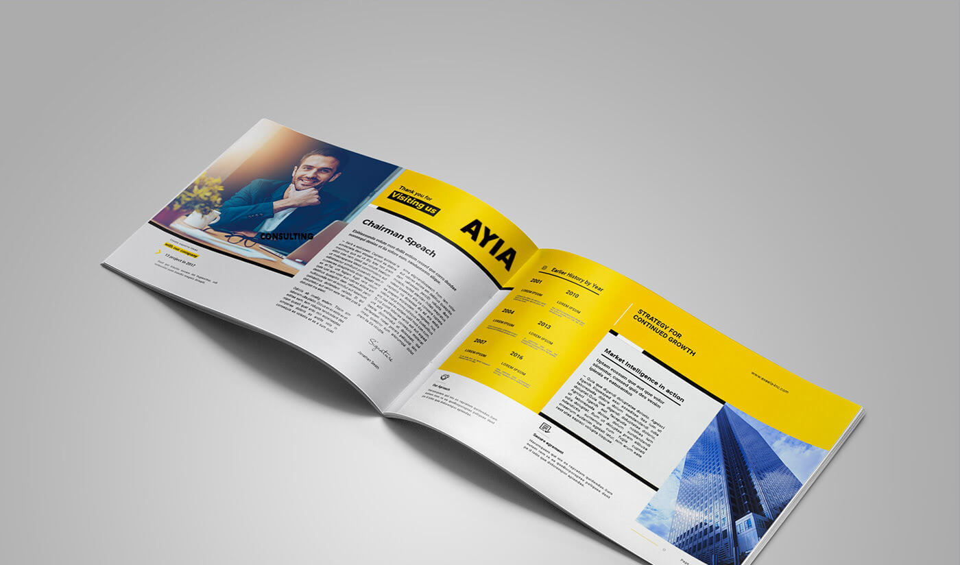 ayia company profile design