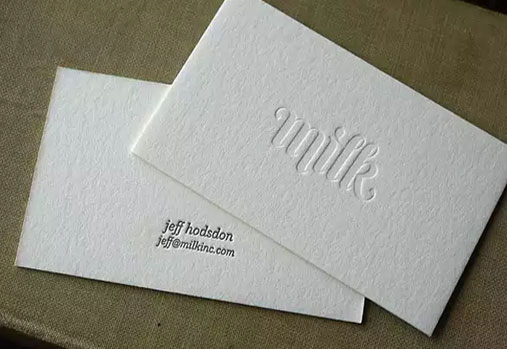 embossing business Cards