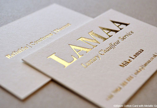 foil print business cards