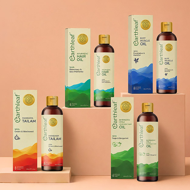 hair oil bottle label design
