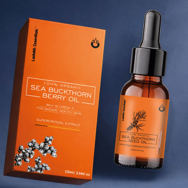 skin oil bottle label design