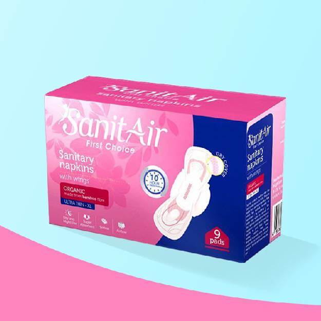 sanit air sanitary napkin Packaging Design