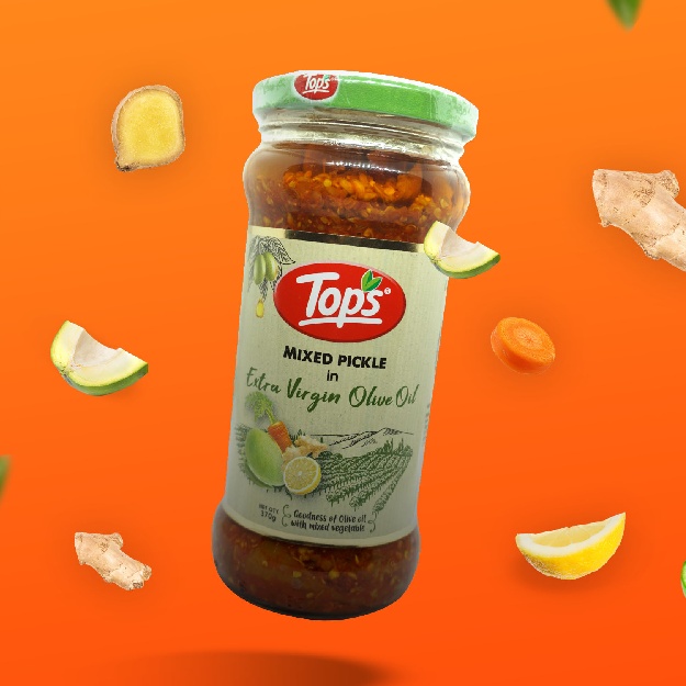 top's mixed pickle label design
