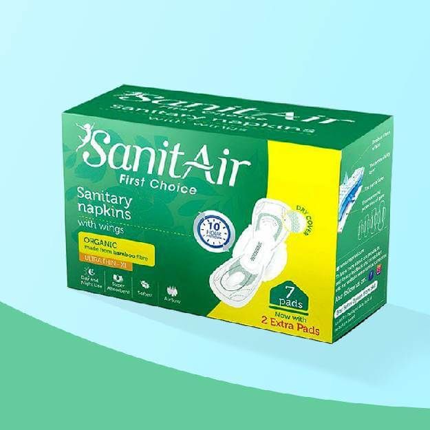 sanit air sanitary napkin Packaging Design