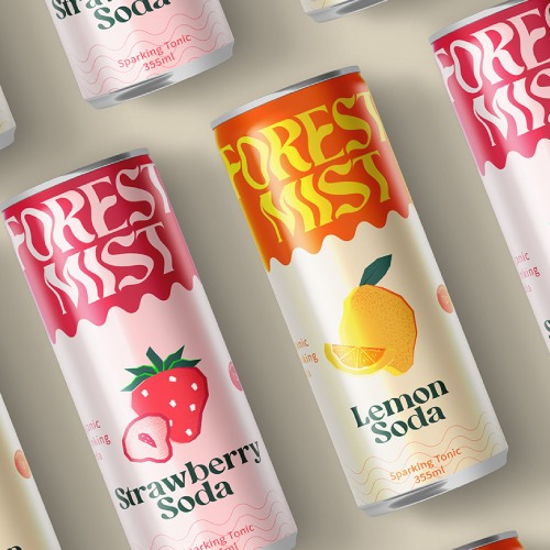 bold typography label design