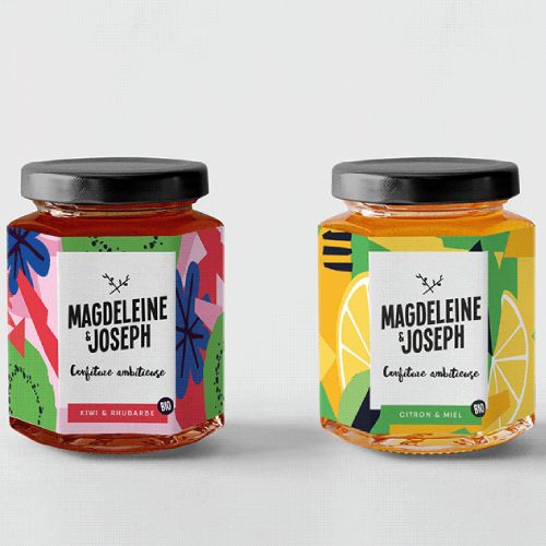 jam jar label design color