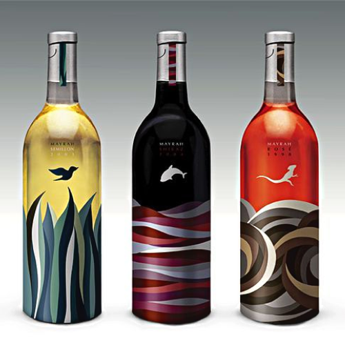 premium bottle label design