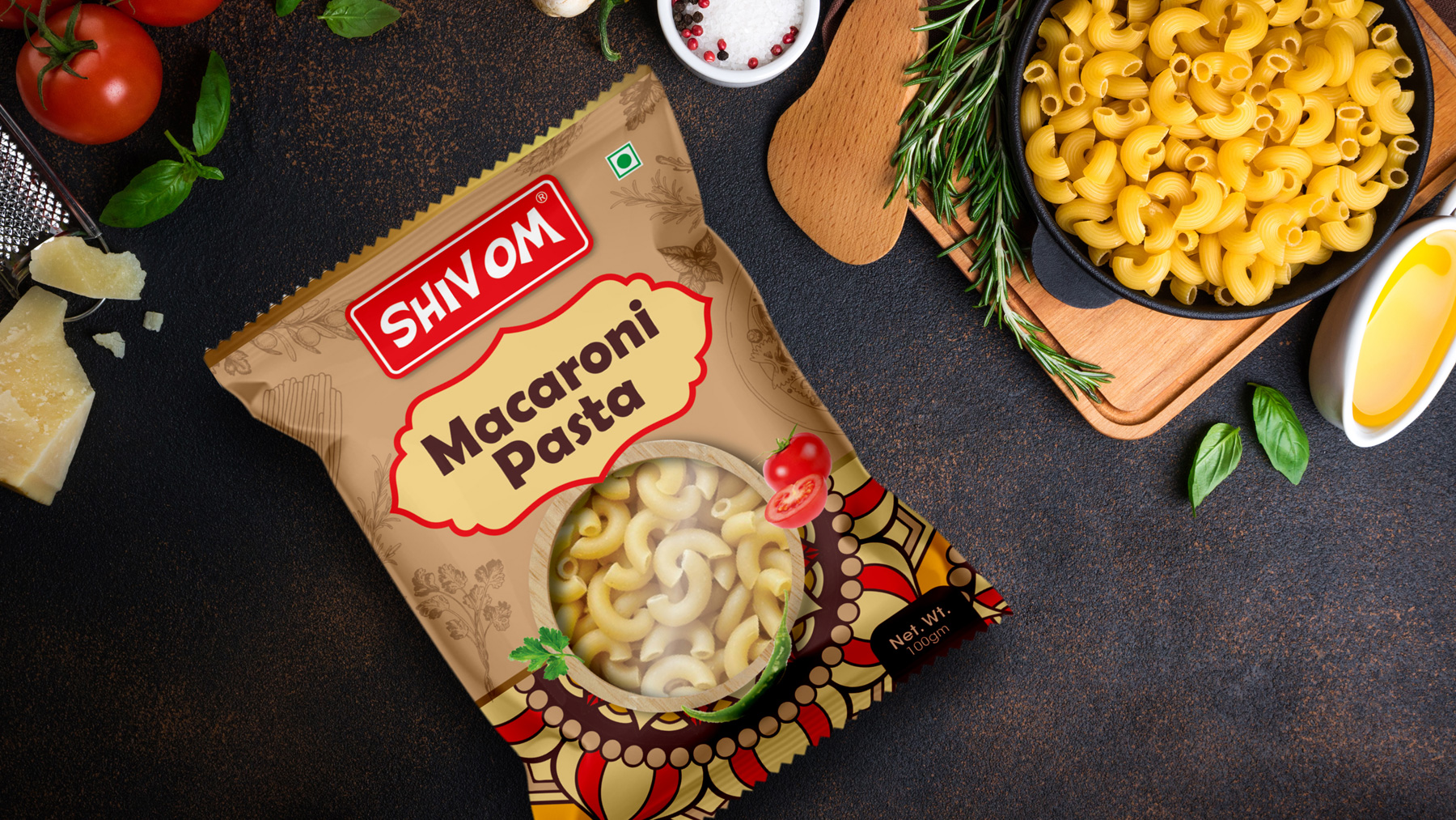 shivom macaroni fmcg branding