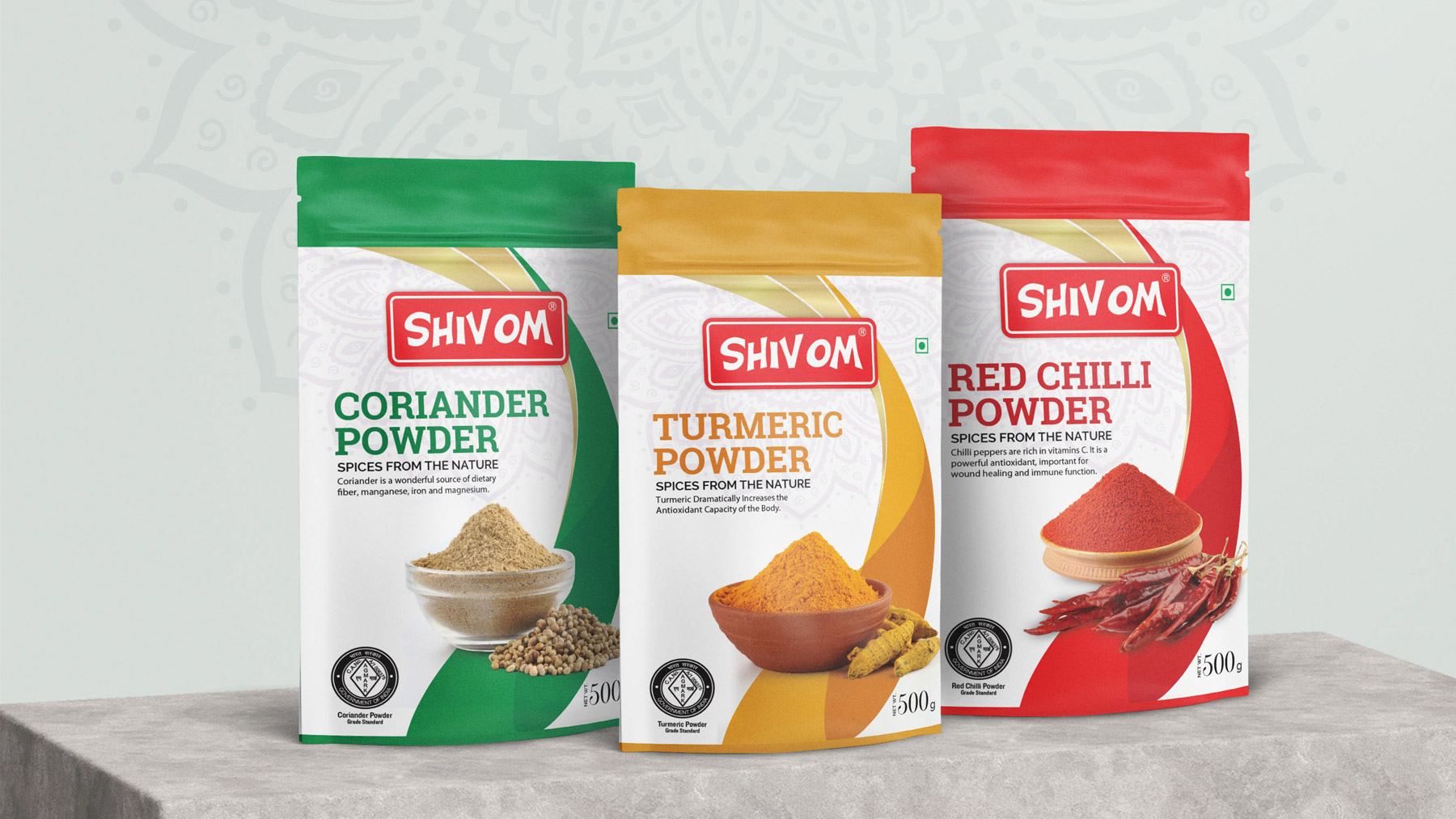 spice pouch packaging design