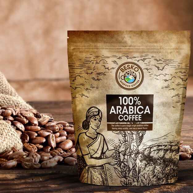 besco india coffee pack design