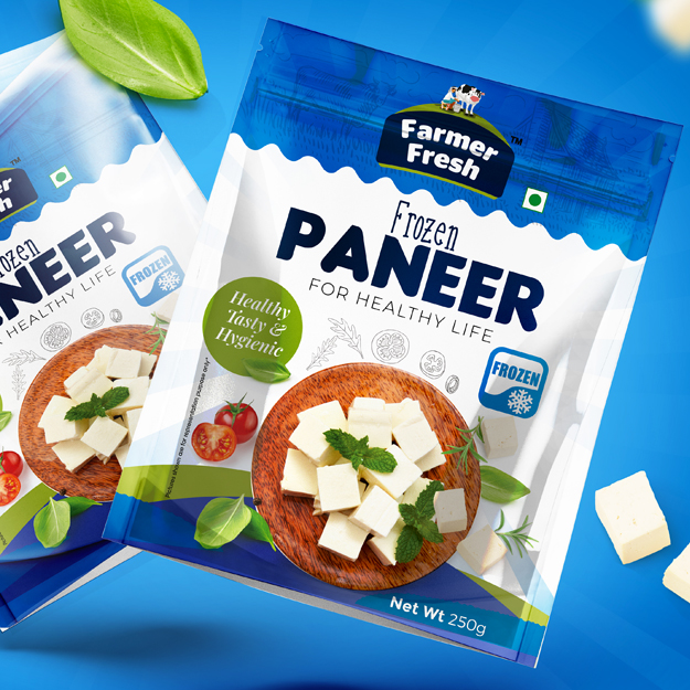 frozen paneer packaging design