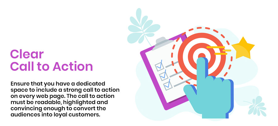 have to create a clear call to action in ecommerce branding