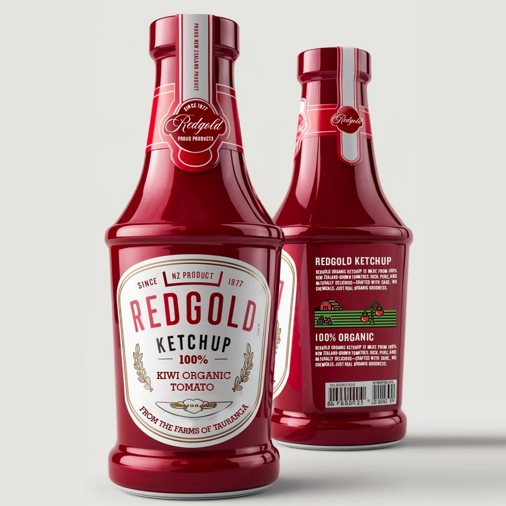 ketchup bottle label design
