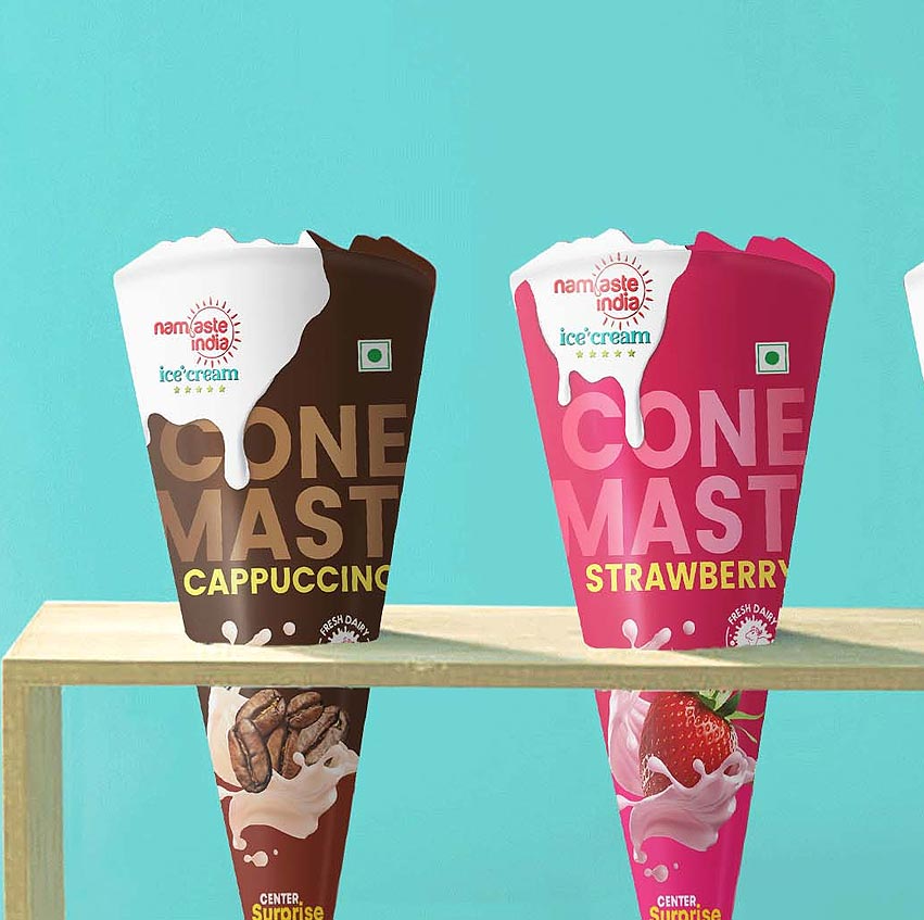 cone ice cream packaging design