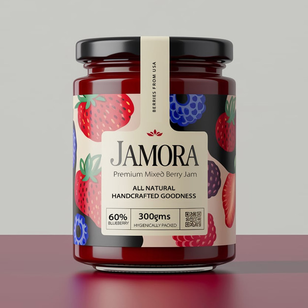 jam jar label design