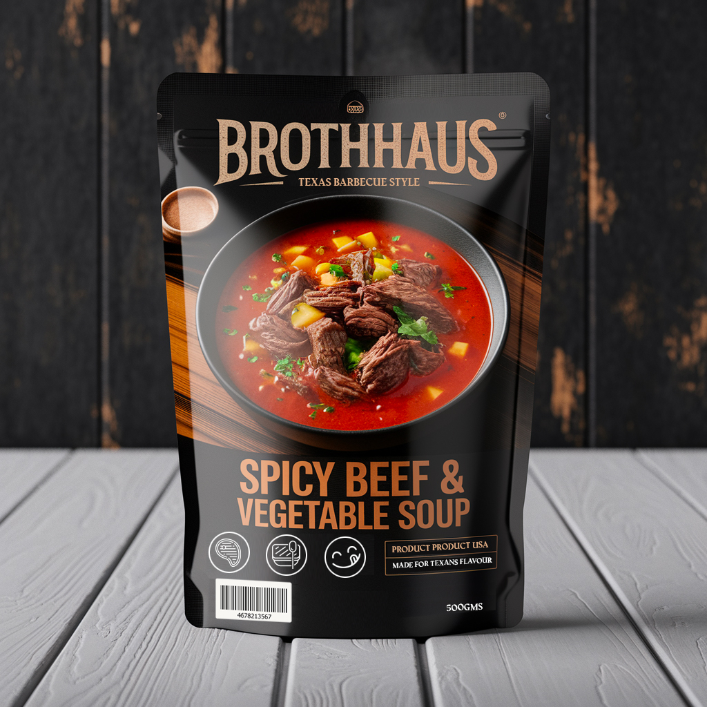 beef soup packaging design