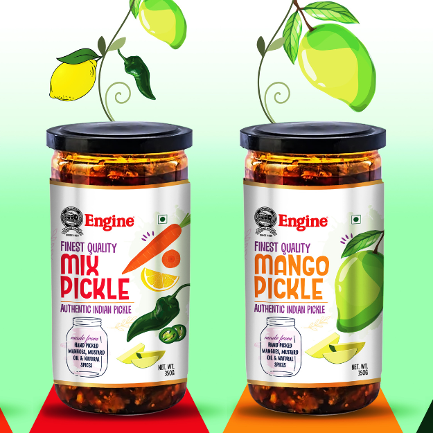 Pickel jar label design