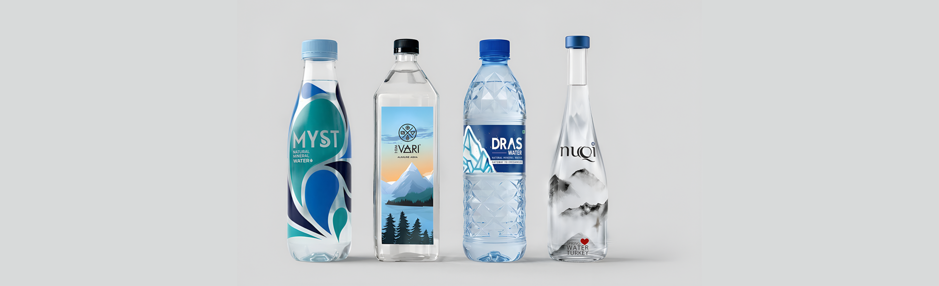 water bottle design collage