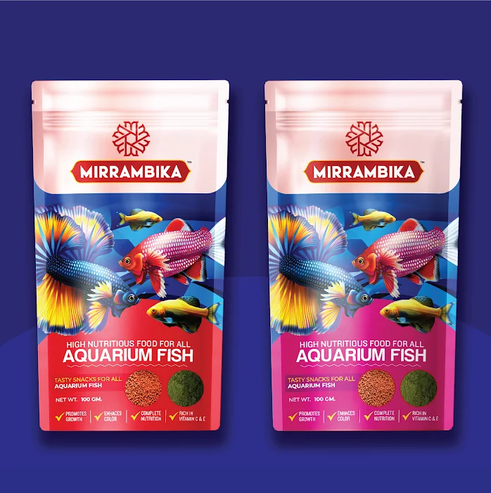 pet fish food packaging design