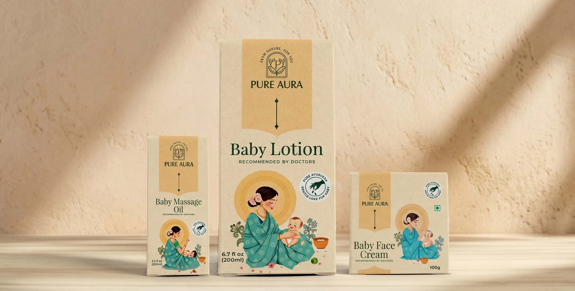 baby care products packaging design