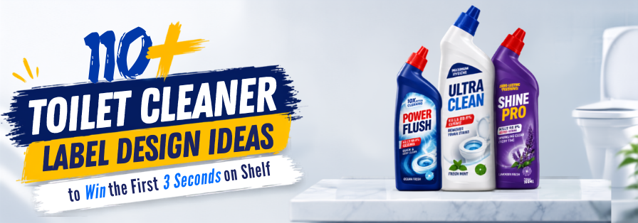 Toilet cleaner label design